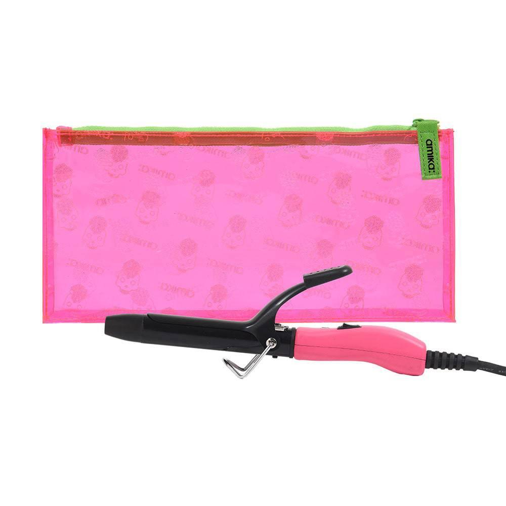 Amika Mighty Mini Downtown Clip Curler Bubble Gum Pink ????? ???? ????? ???? ?????-GLAM42